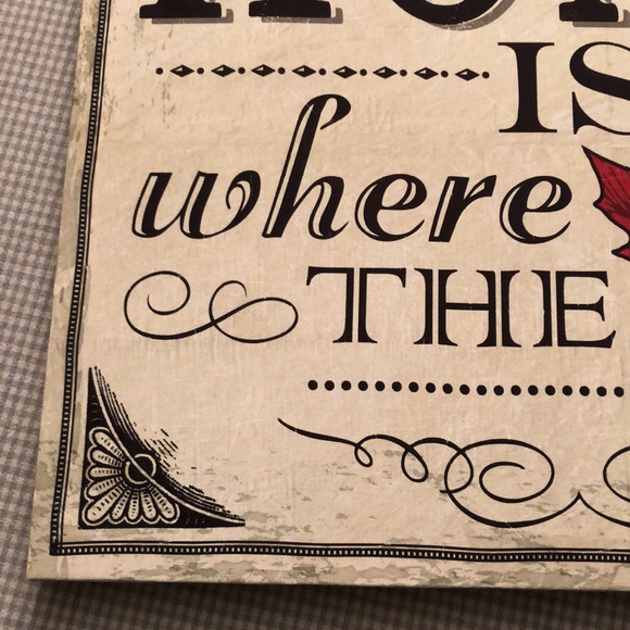 STRETCHED CANVAS WALL ART 15” x 15” “HOME IS WHERE THE MAPLE LEAF IS” - #OS012 - Picture 6 of 10